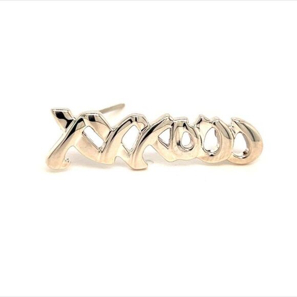 Tiffany & Co Estate XXXOOO Brooch Sterling Silver 1.75" 3.7 Grams TIF838